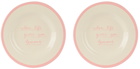 Laetitia Rouget Pink 'When Life Gives You Lemons' Dessert Plate Set