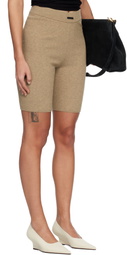 Fear of God ESSENTIALS Beige Rib Knit Bike Shorts
