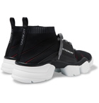 Givenchy - Jaw Logo-Detailed Mesh and Leather Sneakers - Black
