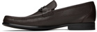 Ferragamo Brown Gancini Ornament Loafers