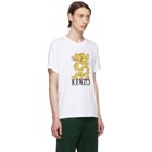 Kenzo White Limited Edition Dragon Logo T-Shirt