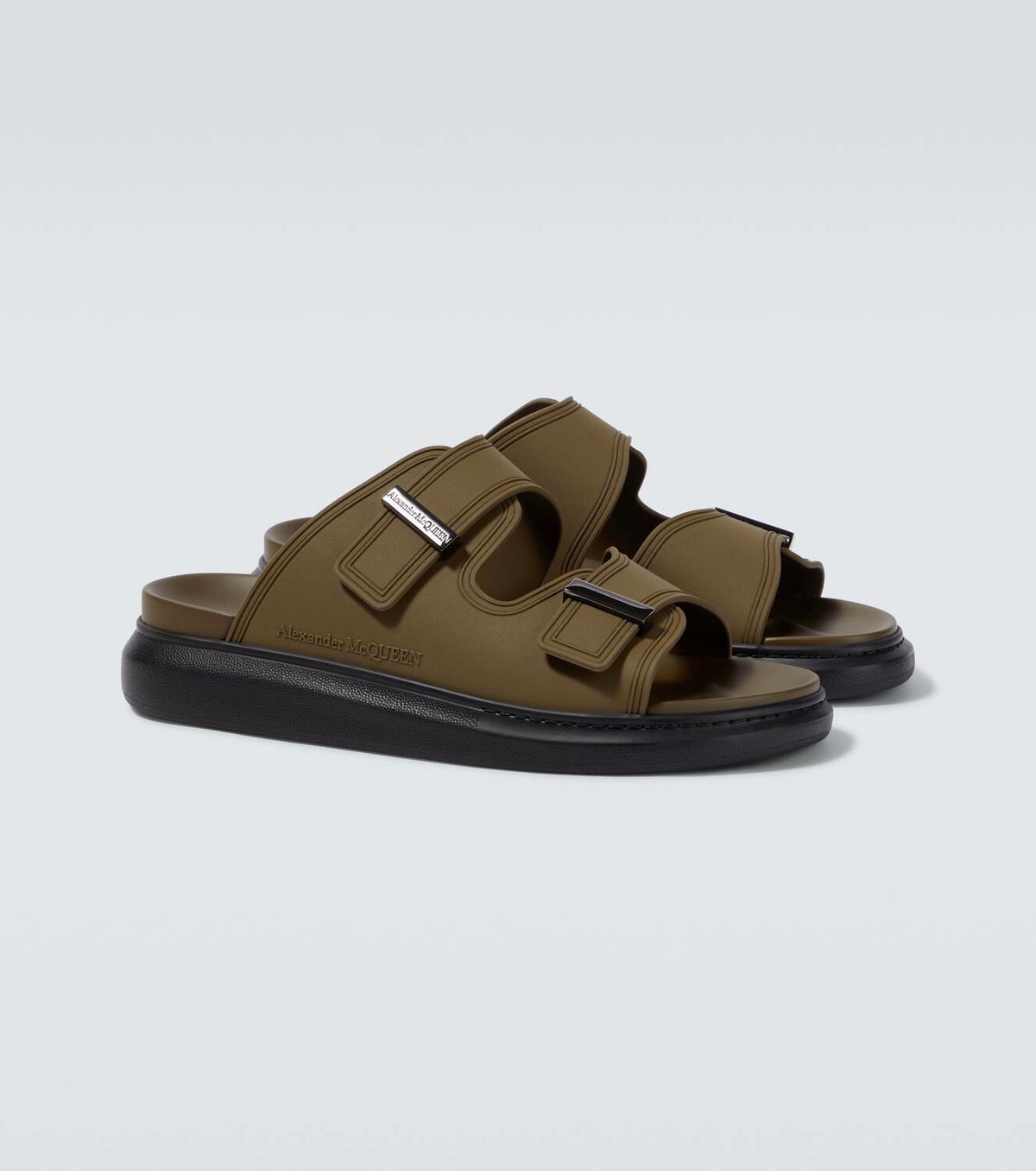 ☆人気☆【ALEXANDER MCQUEEN】☆HYBRID ロゴ サンダ.ル☆ $290 Women's Alexander McQueen Hybrid Logo Pool Slides