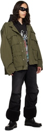 We11done Khaki Embroidered Jacket