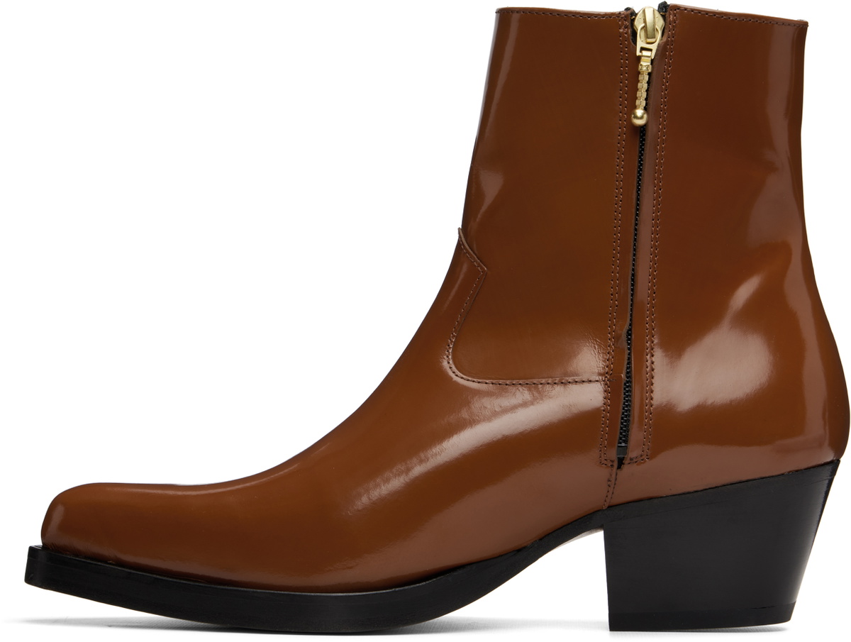 Ernest W. Baker Tan Western Boots