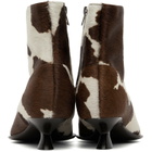 Marni White & Brown Cow-Print Ponyhair Cindi Boots
