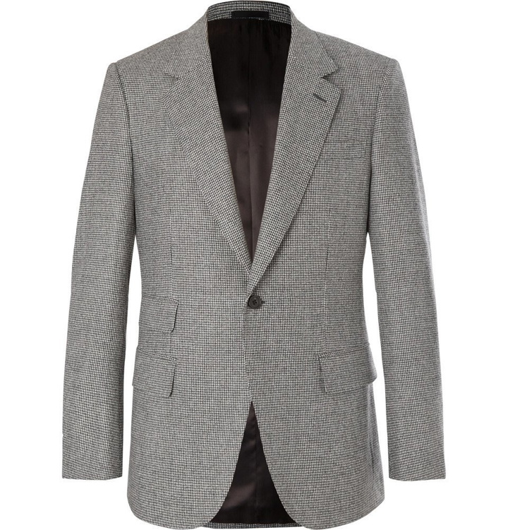 Photo: Kingsman - Grey Slim-Fit Puppytooth Wool Suit Jacket - Gray