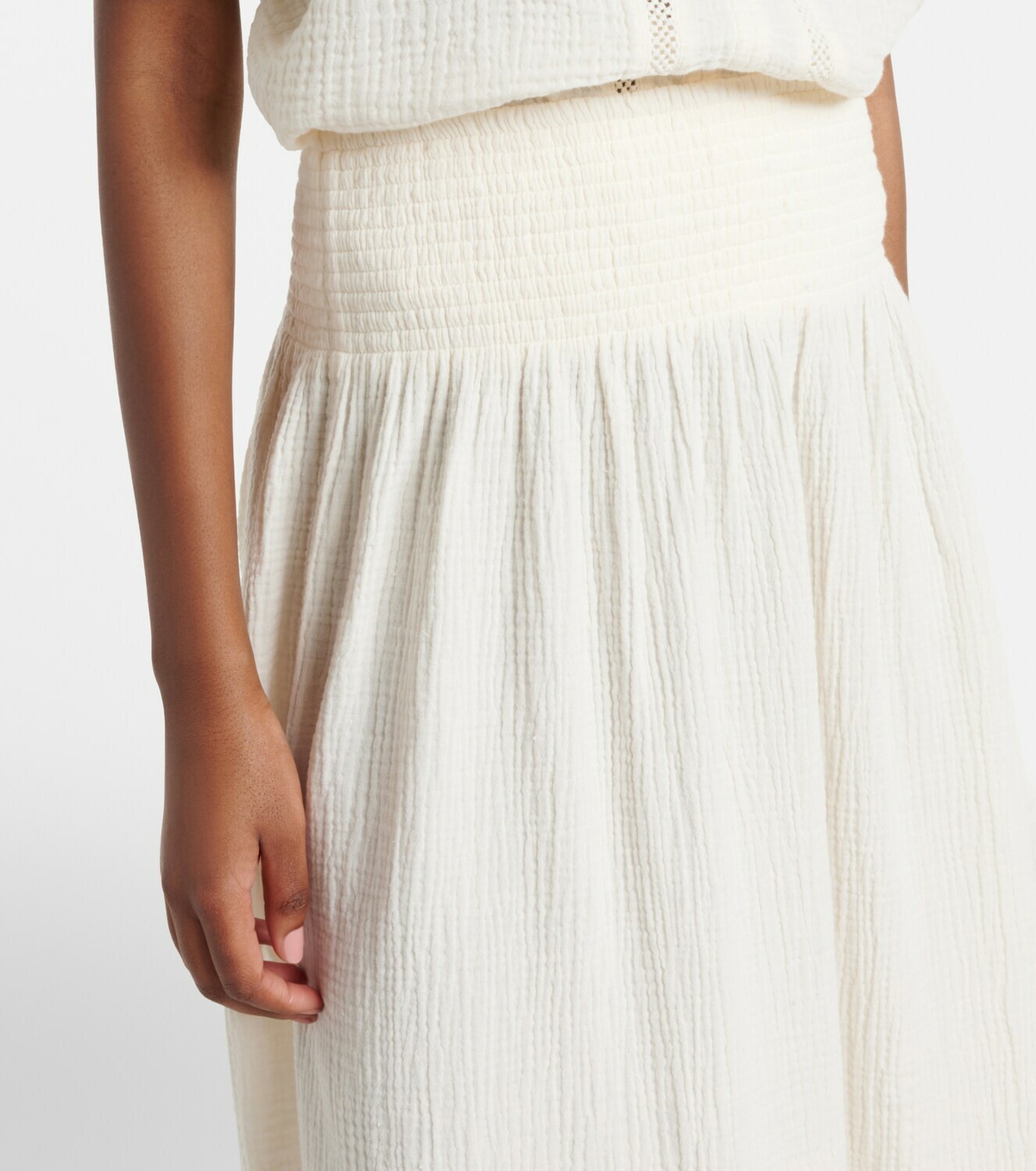 Velvet Mazie cotton gauze midi skirt