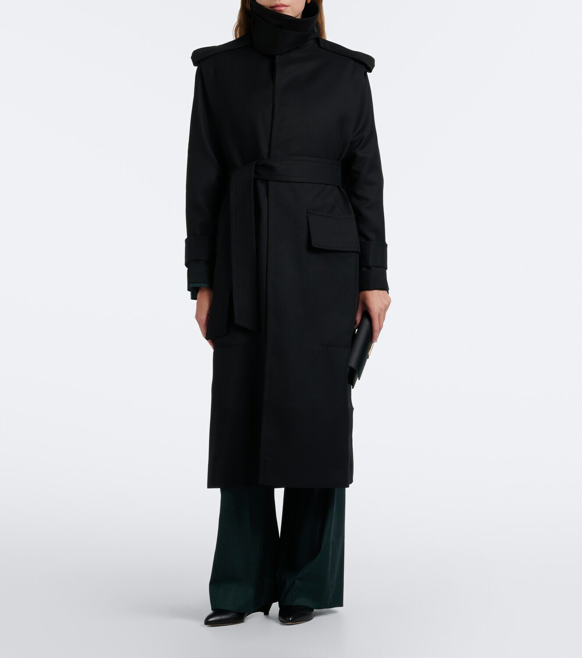 Victoria Beckham Philippa virgin wool twill trench coat
