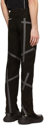 HELIOT EMIL Black Taped Leather Pants