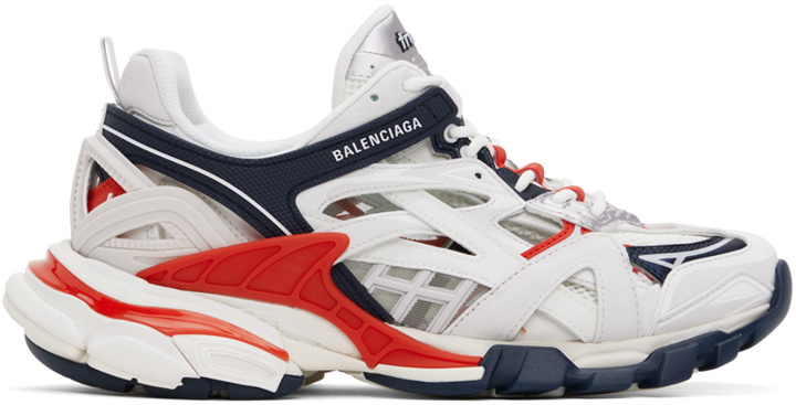 Photo: Balenciaga Gray & Orange Track 2.0 Open Sneakers
