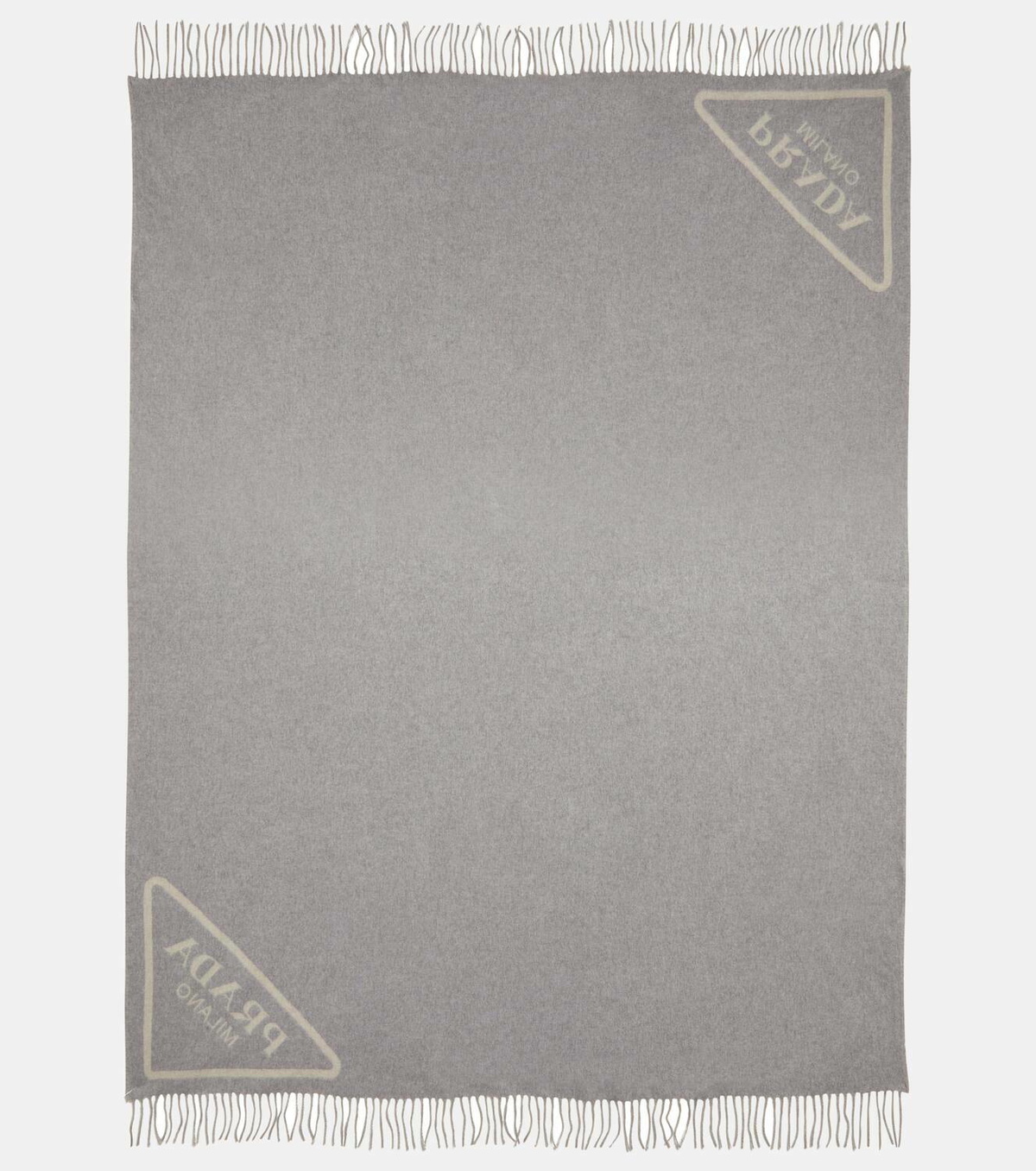 Prada Logo jacquard cashmere blanket