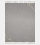 Prada Logo jacquard cashmere blanket