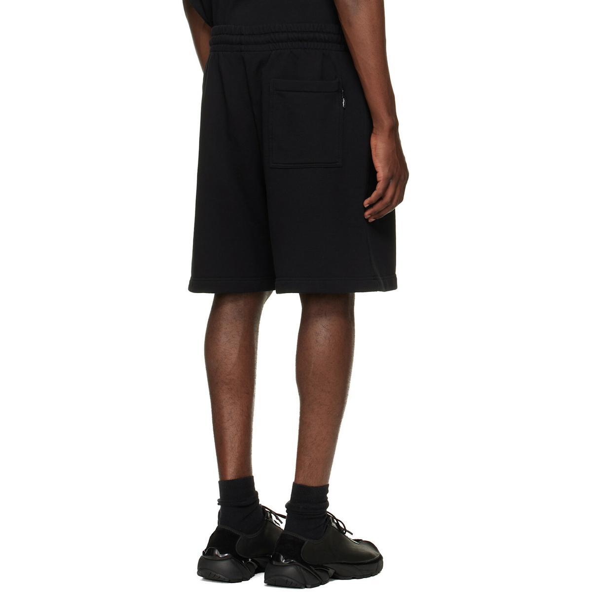 Palm Angels Black Waist Logo Shorts