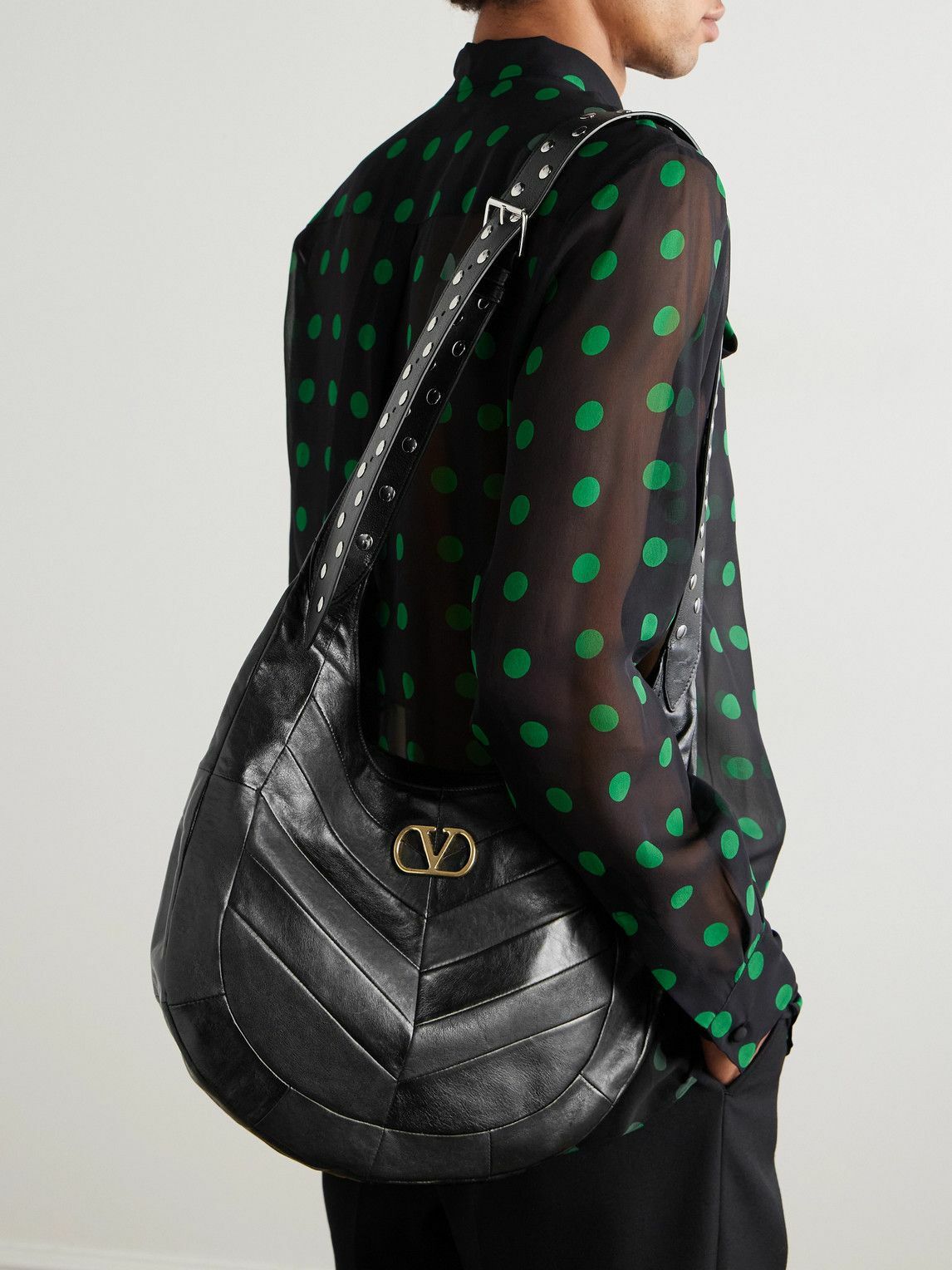 Valentino Garavani - Studded Leather Messenger Bag