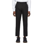 Dries Van Noten Black Linen Pen Trousers