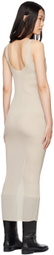 Subtle Le Nguyen Taupe Plissé Tank Maxi Dress