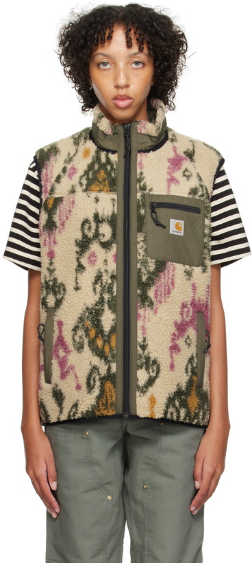 Photo: Carhartt Work In Progress Beige & Khaki Prentis Vest