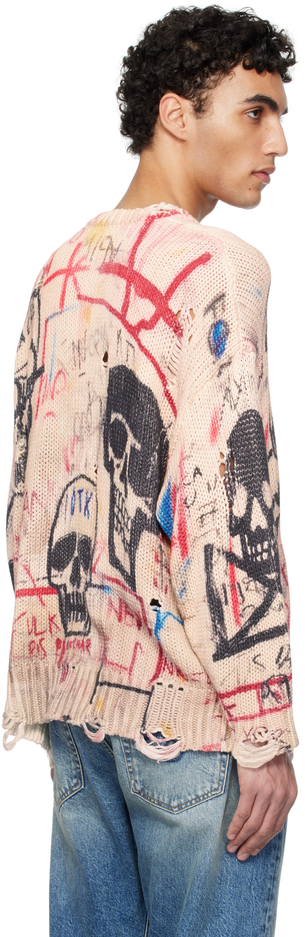 R13 Multicolor Printed Oversized Sweater