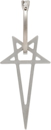 Rick Owens Silver Porterville Pentagram Single Earring