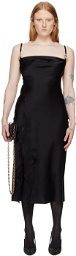 Versace Black Medusa Hardware Midi Dress