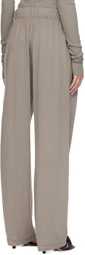 ÉTERNE Taupe Wide-Leg Lounge Pants