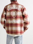 Billionaire Boys Club - Logo-Embroidered Checked Brushed-Flannel Overshirt - Red