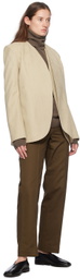 GIA STUDIOS Beige Tulip Faux-Suede Jacket