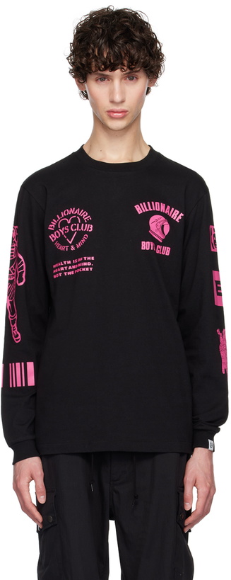 Photo: Billionaire Boys Club Black Multi Graphic Long Sleeve T-Shirt