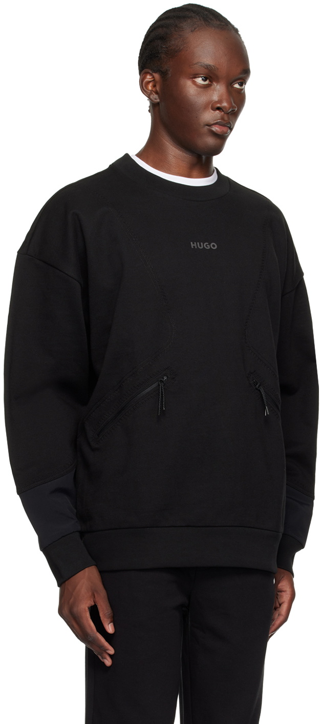 Hugo Black Pocket Sweatshirt Hugo Boss