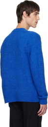 Dries Van Noten Blue Alpaca Cardigan