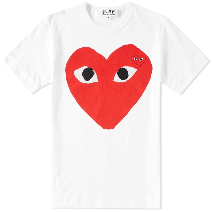 Photo: Comme des Garcons Play Large Double Heart Logo Tee