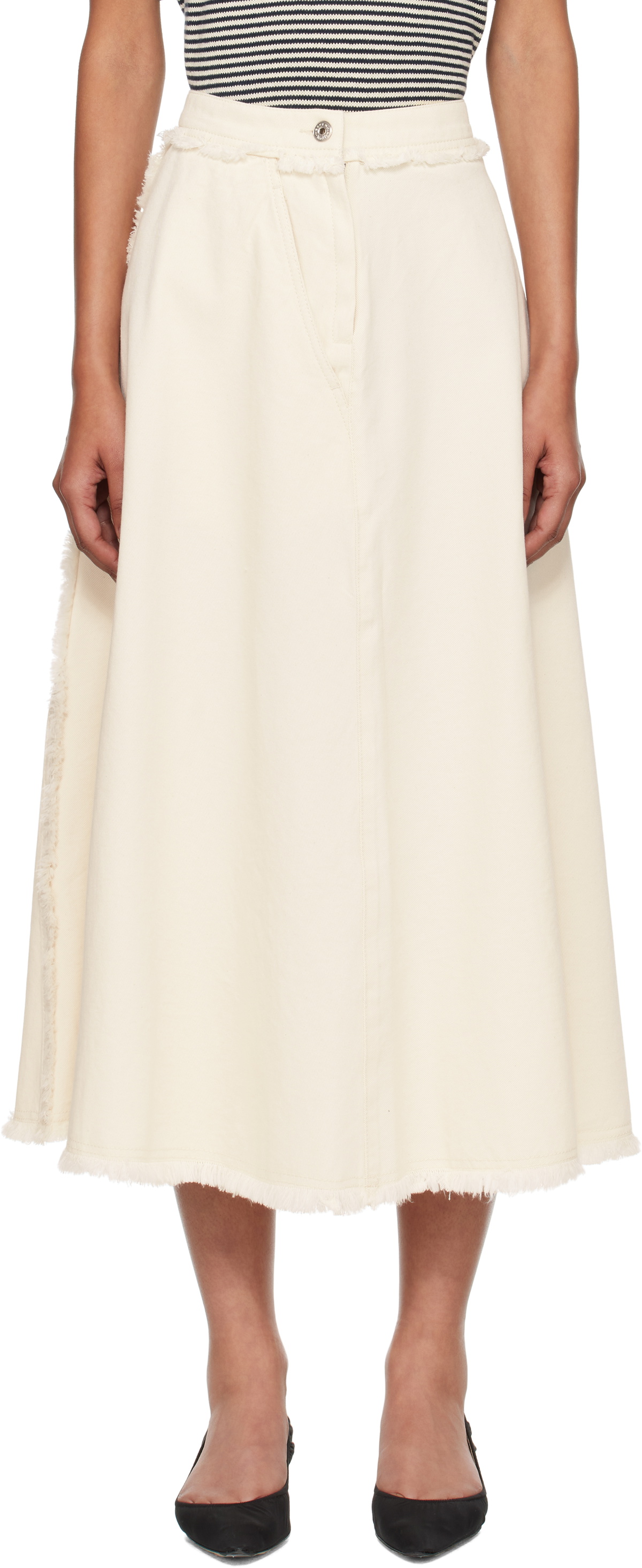 Weekend Max Mara Off-White Alvaro Midi Skirt