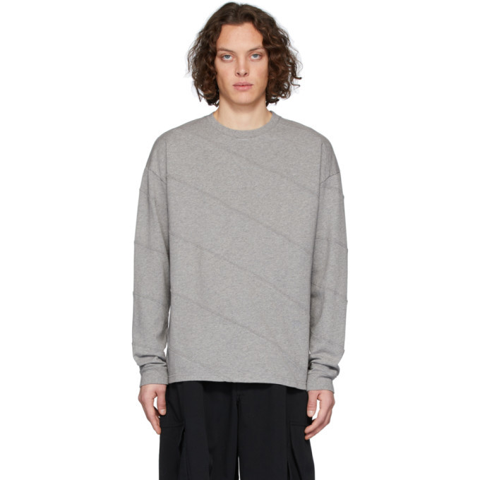 Photo: JW Anderson Grey Diagonal Panelled T-Shirt