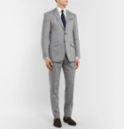 Richard James - Navy Seishin Prince of Wales Checked Slub Linen-Blend Suit Jacket - Navy