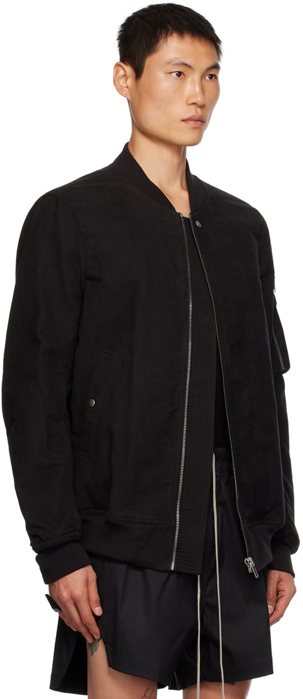 Rick Owens Jumbo Peter Cotton-jersey Bomber Jacket in Black for Men