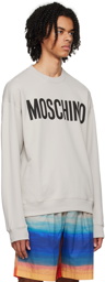 Moschino Gray Printed Sweatshirt
