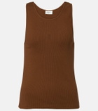 Saint Laurent Cassandre cotton jersey tank top