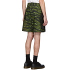 Dsquared2 Green Camo Dan Elastic Boxer Cargo Shorts