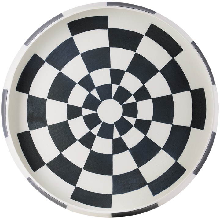 Photo: L'OBJET White & Black Damier Round Platter