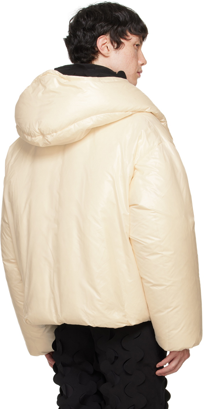 Juntae Kim Off-White Quilted Spiral Down Jacket