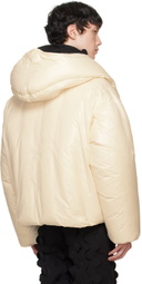 Juntae Kim Off-White Quilted Spiral Down Jacket