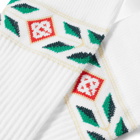 Casablanca Men's Laurel Sports Socks in White