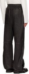 FREI-MUT Black Plectrum Leather Pants