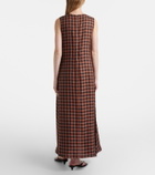 Asceno Tallin gingham linen maxi dress