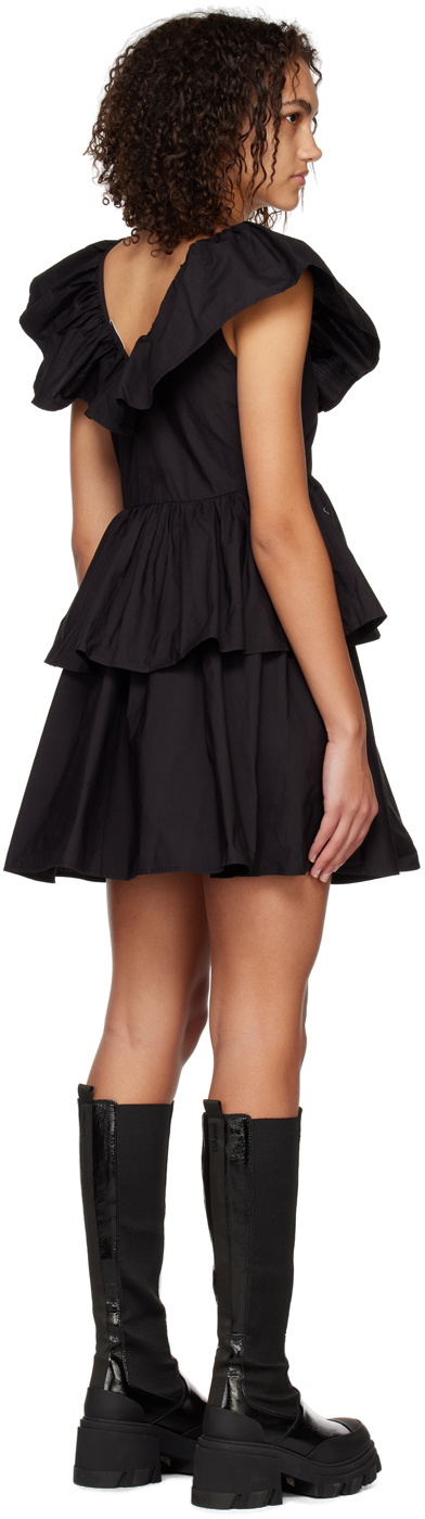 GANNI Black Tiered Minidress