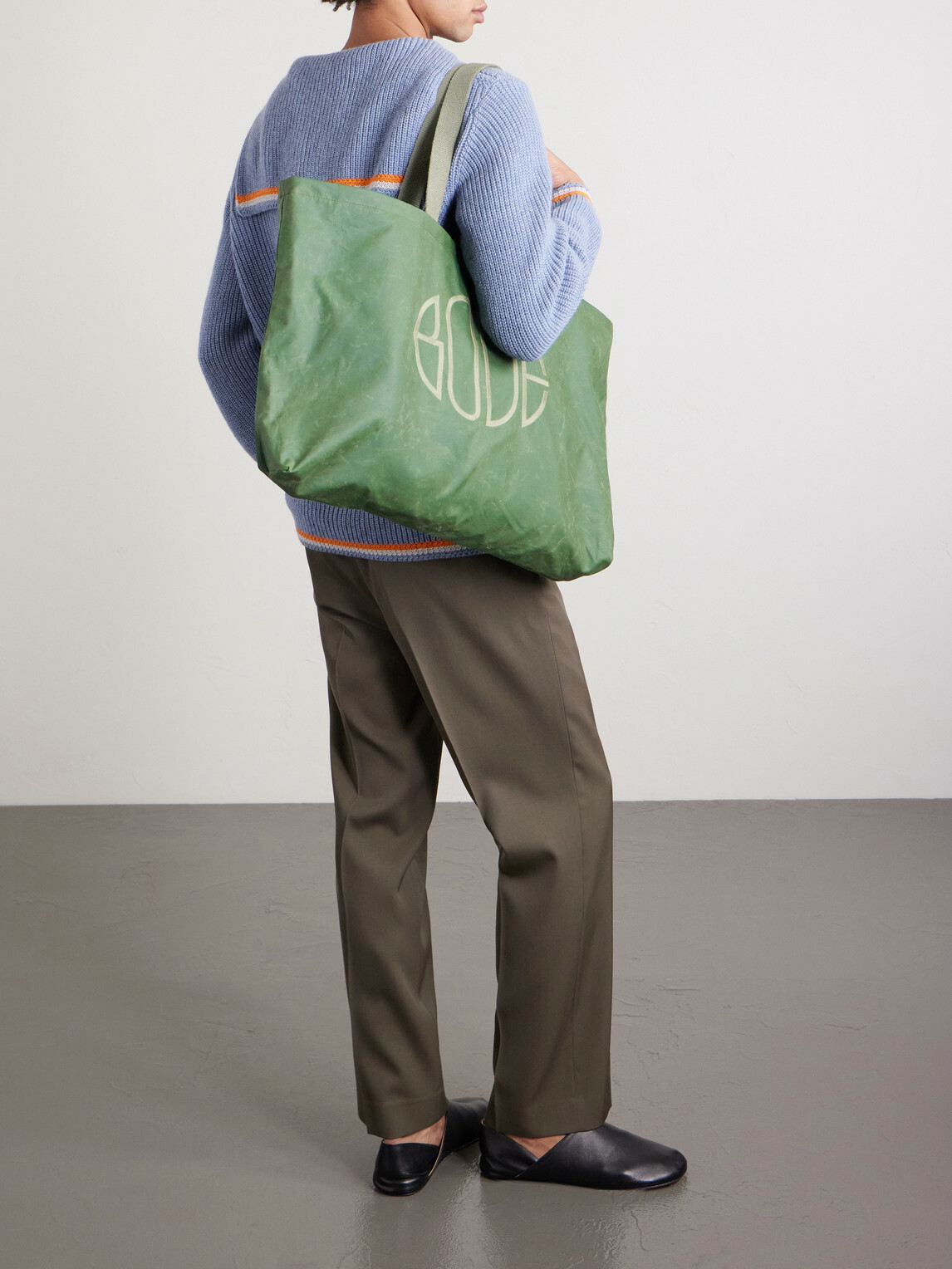 BODE - Logo-Embroidered Waxed-Cotton Tote Bag