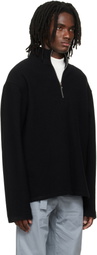 Rier Black Fleece Athletic Sweater
