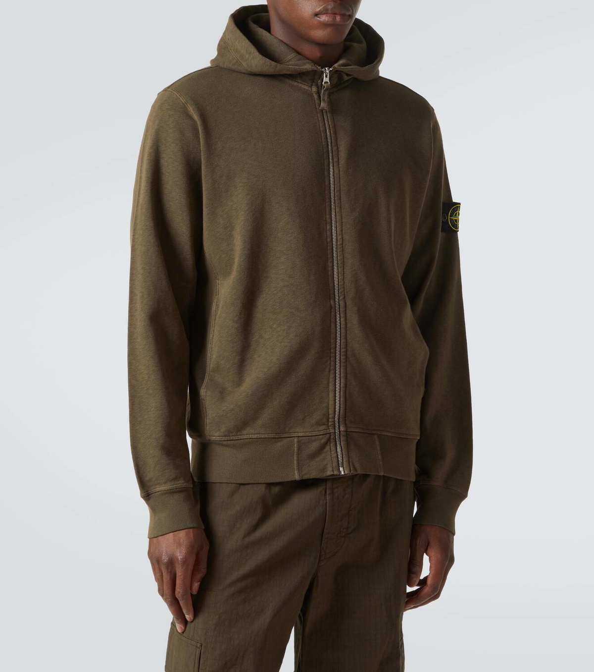 Stone Island Compass cotton zip-up hoodie Stone Island