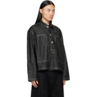 Studio Nicholson Black York Denim Polo Shirt