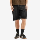 Daily Paper Men's Laser Monogram Denim Shorts in Black